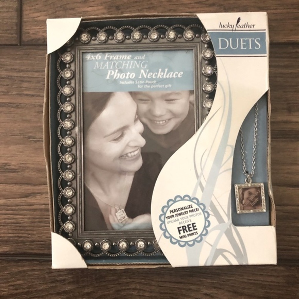 4 x 6 frame and matching photo necklace